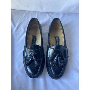 Cole Haan Womens 8 Black Leather Tassel Loafers